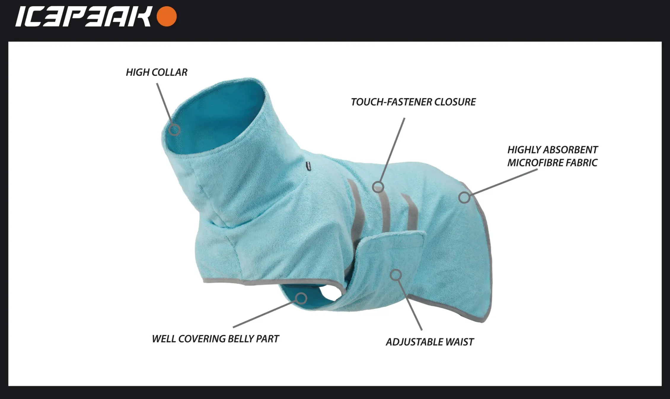 Icepeak Pet Splash bathrobe